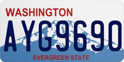 WA license plate AYG9690