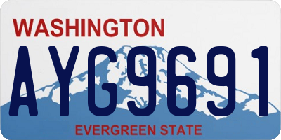 WA license plate AYG9691