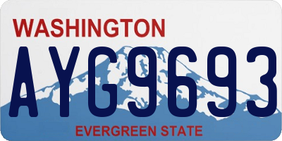 WA license plate AYG9693