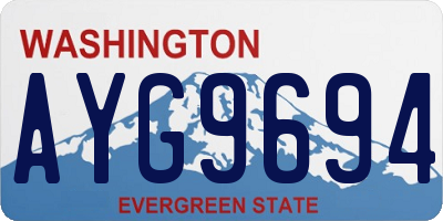 WA license plate AYG9694