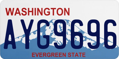 WA license plate AYG9696