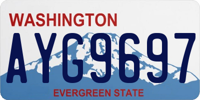 WA license plate AYG9697