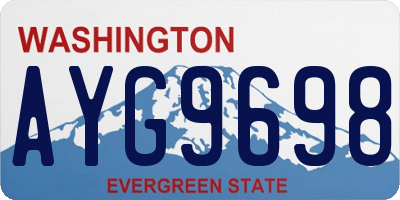 WA license plate AYG9698