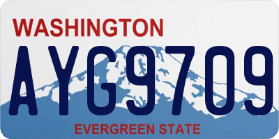 WA license plate AYG9709