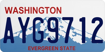 WA license plate AYG9712