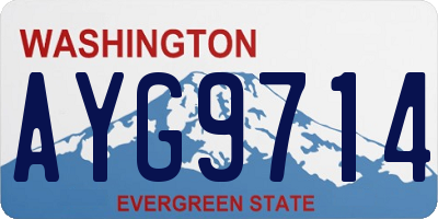 WA license plate AYG9714