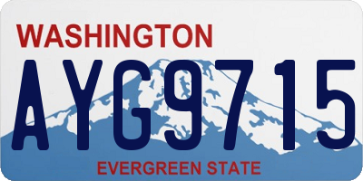 WA license plate AYG9715