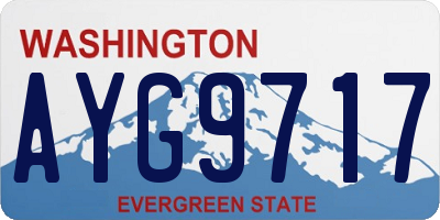 WA license plate AYG9717