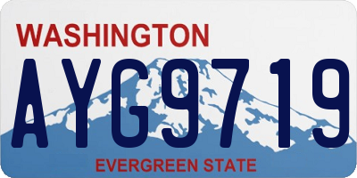 WA license plate AYG9719