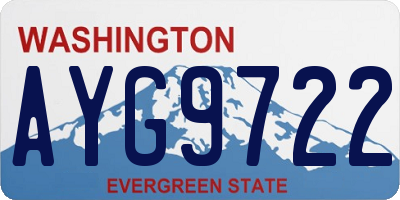 WA license plate AYG9722