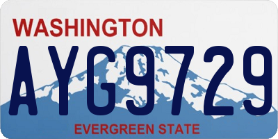 WA license plate AYG9729