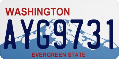 WA license plate AYG9731