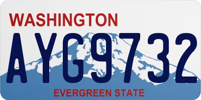 WA license plate AYG9732