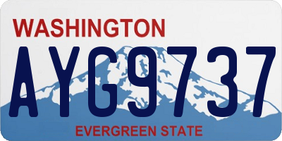 WA license plate AYG9737