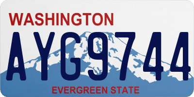 WA license plate AYG9744
