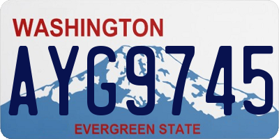 WA license plate AYG9745