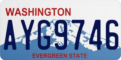 WA license plate AYG9746