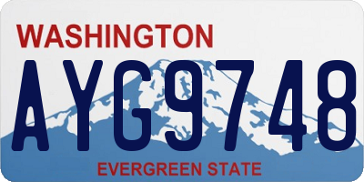 WA license plate AYG9748