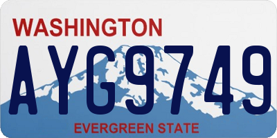 WA license plate AYG9749