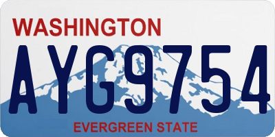 WA license plate AYG9754
