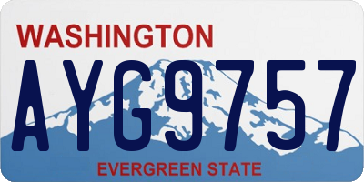 WA license plate AYG9757