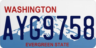 WA license plate AYG9758