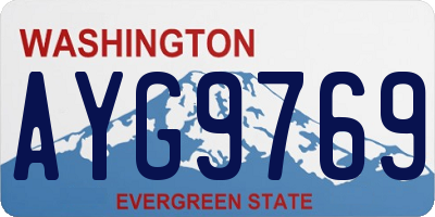 WA license plate AYG9769