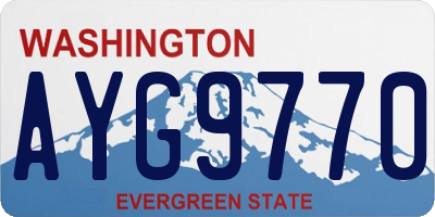 WA license plate AYG9770