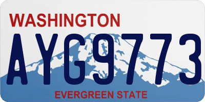 WA license plate AYG9773