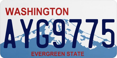 WA license plate AYG9775