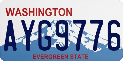 WA license plate AYG9776