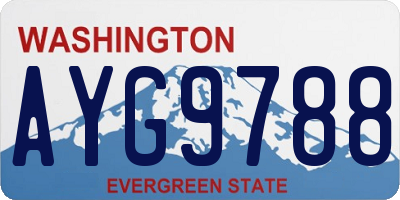 WA license plate AYG9788