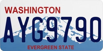 WA license plate AYG9790