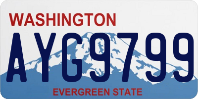 WA license plate AYG9799