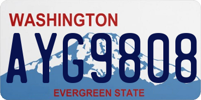 WA license plate AYG9808