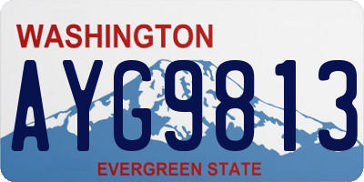 WA license plate AYG9813