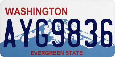 WA license plate AYG9836