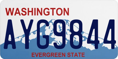 WA license plate AYG9844