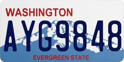 WA license plate AYG9848