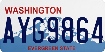 WA license plate AYG9864