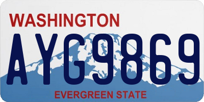 WA license plate AYG9869