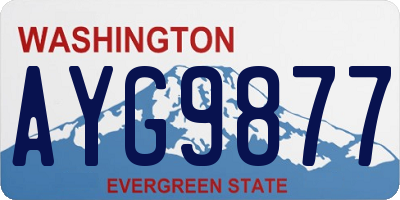 WA license plate AYG9877