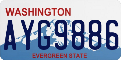 WA license plate AYG9886