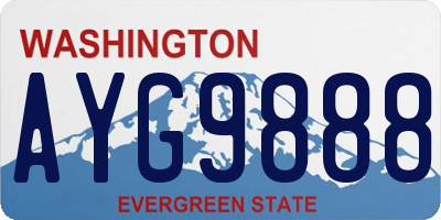 WA license plate AYG9888