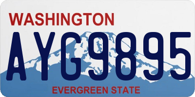 WA license plate AYG9895