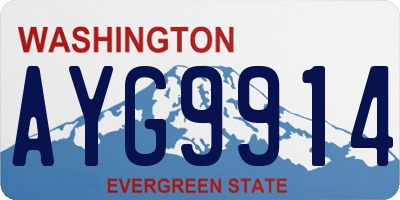 WA license plate AYG9914