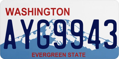 WA license plate AYG9943