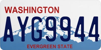 WA license plate AYG9944