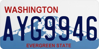 WA license plate AYG9946