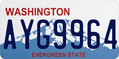 WA license plate AYG9964